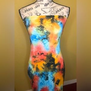 NWOT Colorful Tube Dress- MIDI-Maxi/Size Medium